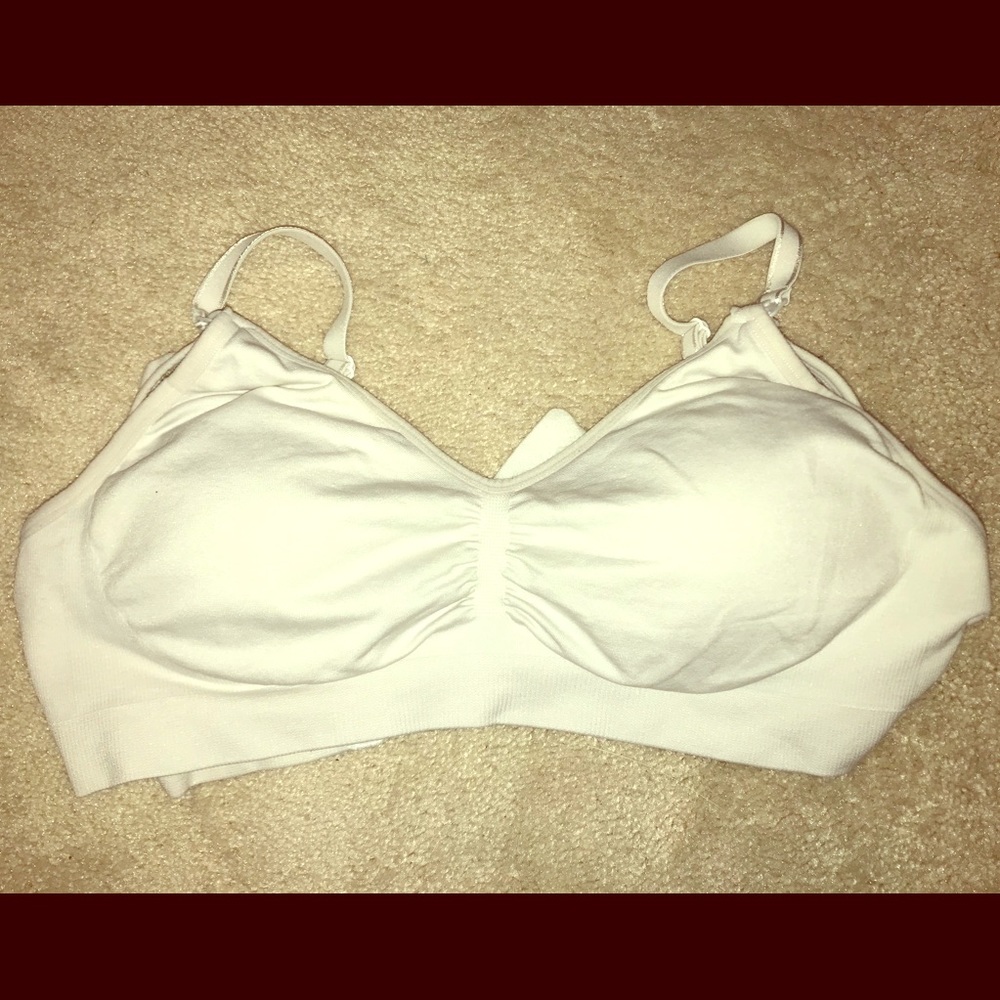 Motherhood Maternity white nursing bra